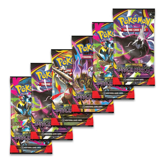 Pokémon TCG: Mega Evolution 5 – Pitch Black – Booster Bundle (6 Packs) – English