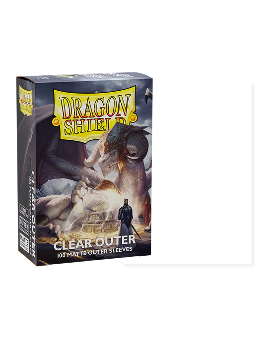 Standard size Outer Sleeves - Matte Clear (100 Sleeves) - Dragon Shield