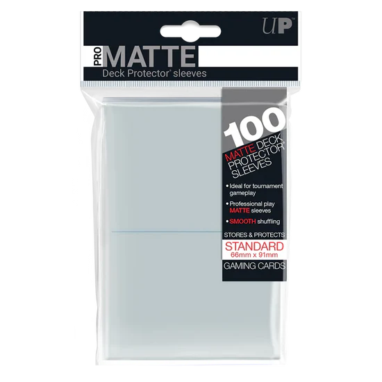 UP - Standard Sleeves - Pro-Matte - Clear (100 Sleeves) - Ultra PRO
