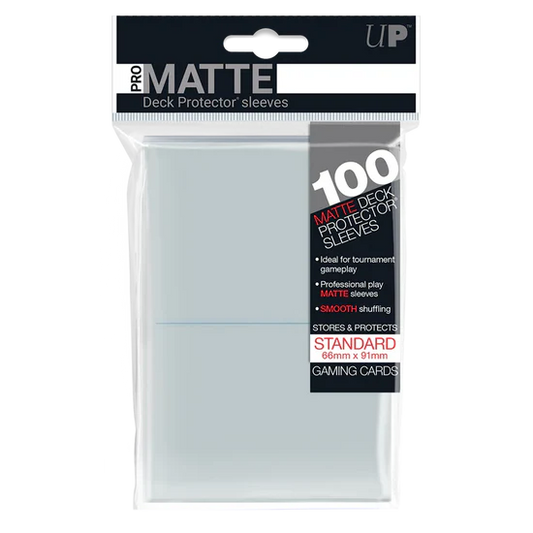 UP - Standard Sleeves - Pro-Matte - Clear (100 Sleeves) - Ultra PRO