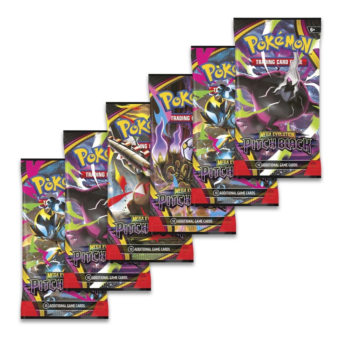 Pokémon TCG: Mega Evolution 5 – Pitch Black – Booster Bundle (6 Packs) – English (PREORDER)