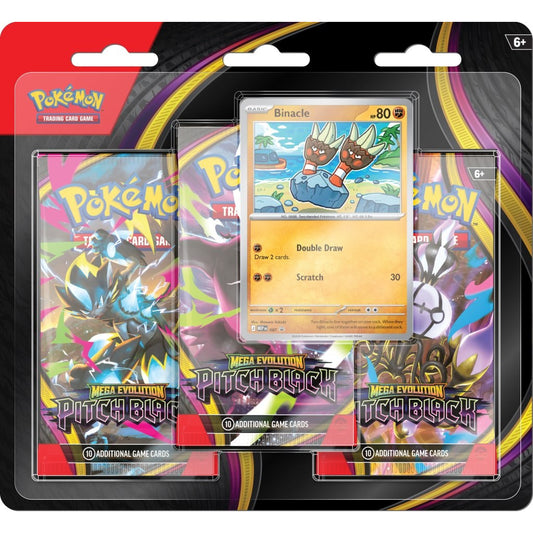 Pokémon TCG: Mega Evolution 5 – Pitch Black – 3-pack Blister Binacle – English