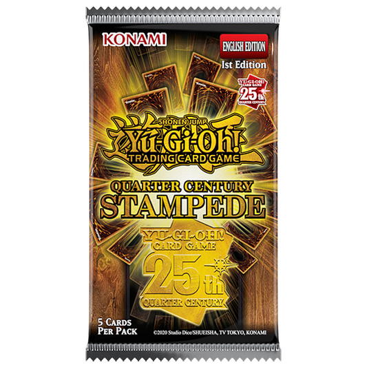 Yu-Gi-Oh! – Quarter Century Stampede – Paquete de Refuerzo (5 Cartas) – Inglés