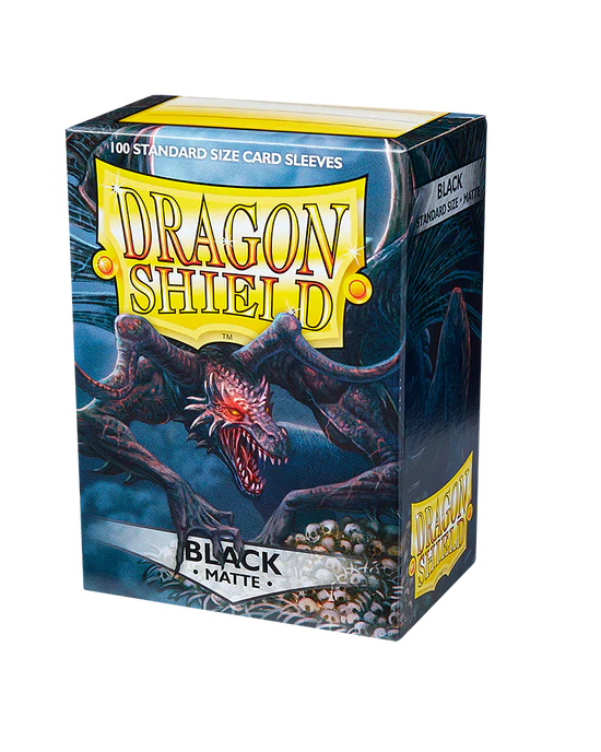 Matte Sleeves - Black (100 Sleeves) - Dragon Shield