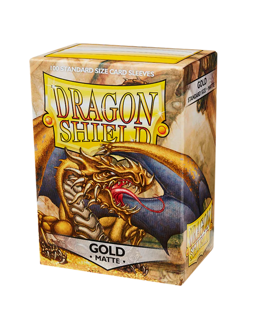 Matte Sleeves - Gold (100 Sleeves) - Dragon Shield