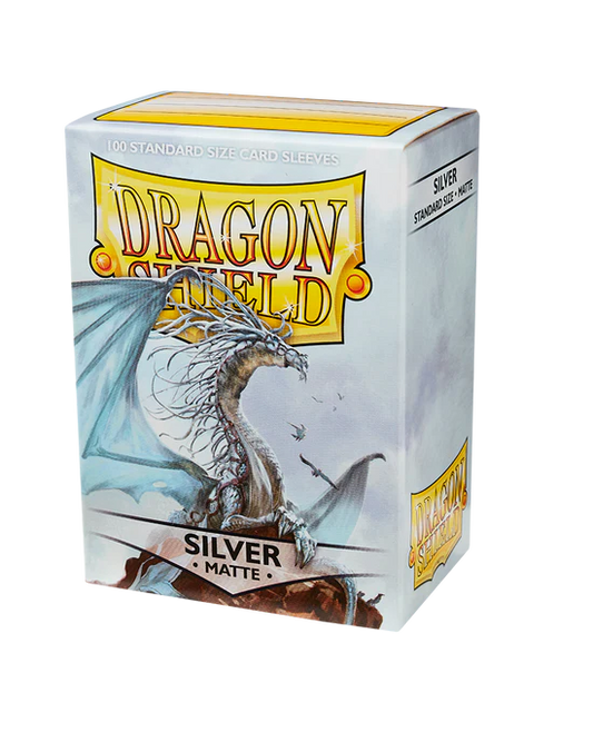 Matte Sleeves - Silver (100 Sleeves) - Dragon Shield