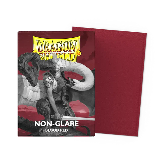 Matte Non-Glare Sleeves - Blood Red (100 Sleeves) - Dragon Shield
