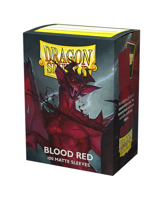 Matte Sleeves - Blood Red (100 Sleeves) - Dragon Shield