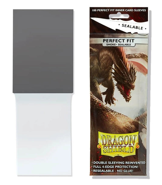 Dragon Shield – Sleeves – Perfect Fit Sealable Clear/Smoke (100 Sleeves)