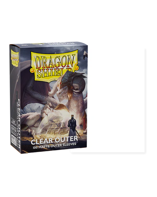 Standard size Outer Sleeves - Matte Clear (100 Sleeves) - Dragon Shield