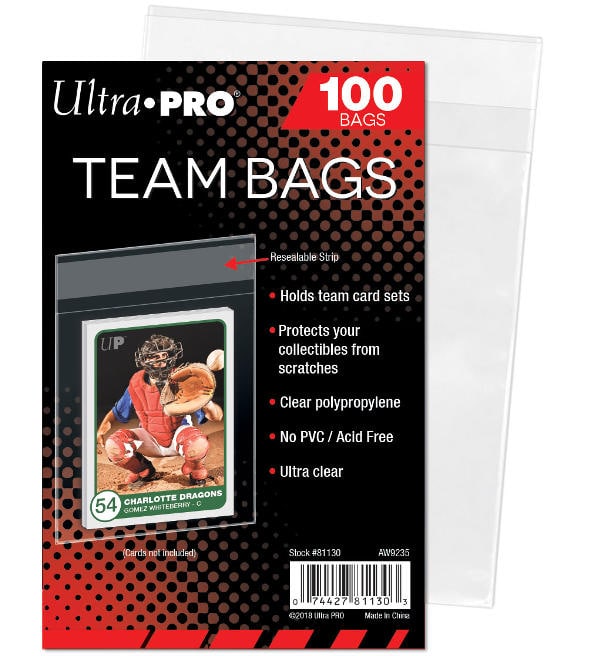 Ultra Pro Team Bags Resealable Sleeves - 100 sleeves